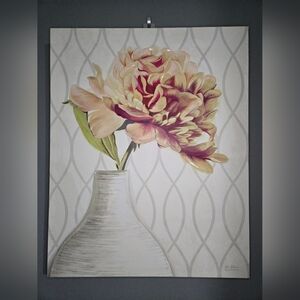Peony In Vase Canvas Art
